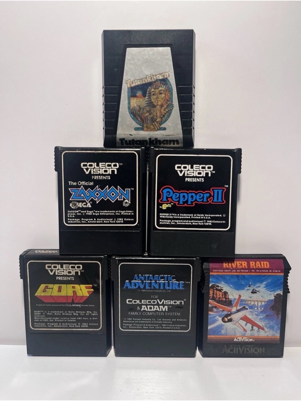Lot of 6 Colecovision video games- vintage 1983